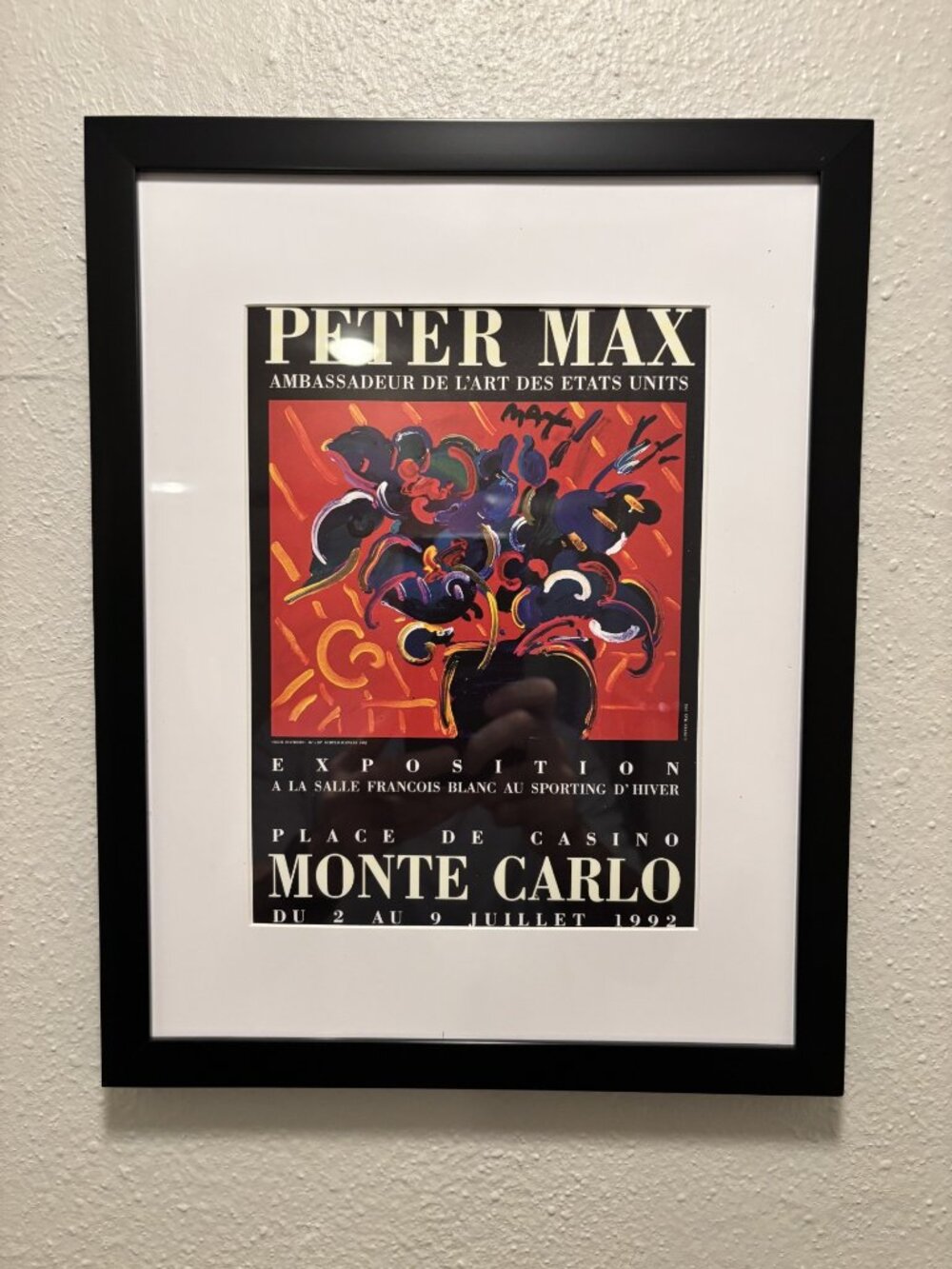 Peter Max Framed 12x14 Inch Art Print - Monte Carlo